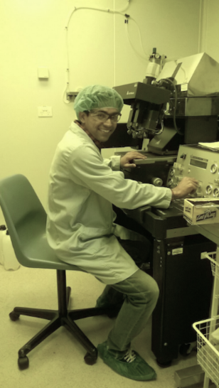 Dr Prashant Ghediya making the most of the facilities at ANU.
